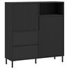 Kommode Avenale Anthrazit B: 105,4 Cm - Anthrazit/Schwarz, Trend, Holzwerkstoff (105,4/117,2/40cm)