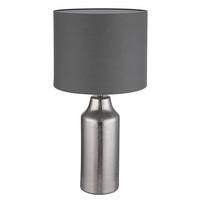 Tischleuchte 21736s Elden - Silberfarben/Weiß, Basics, Keramik/Kunststoff (30,5/61cm) - Globo