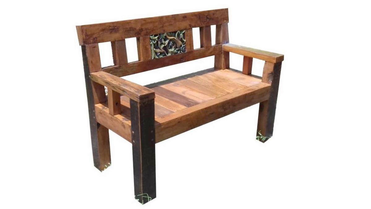 Gartenbank Sumba - Dunkelbraun, Basics, Holz (120/90/55cm) - Gardenson