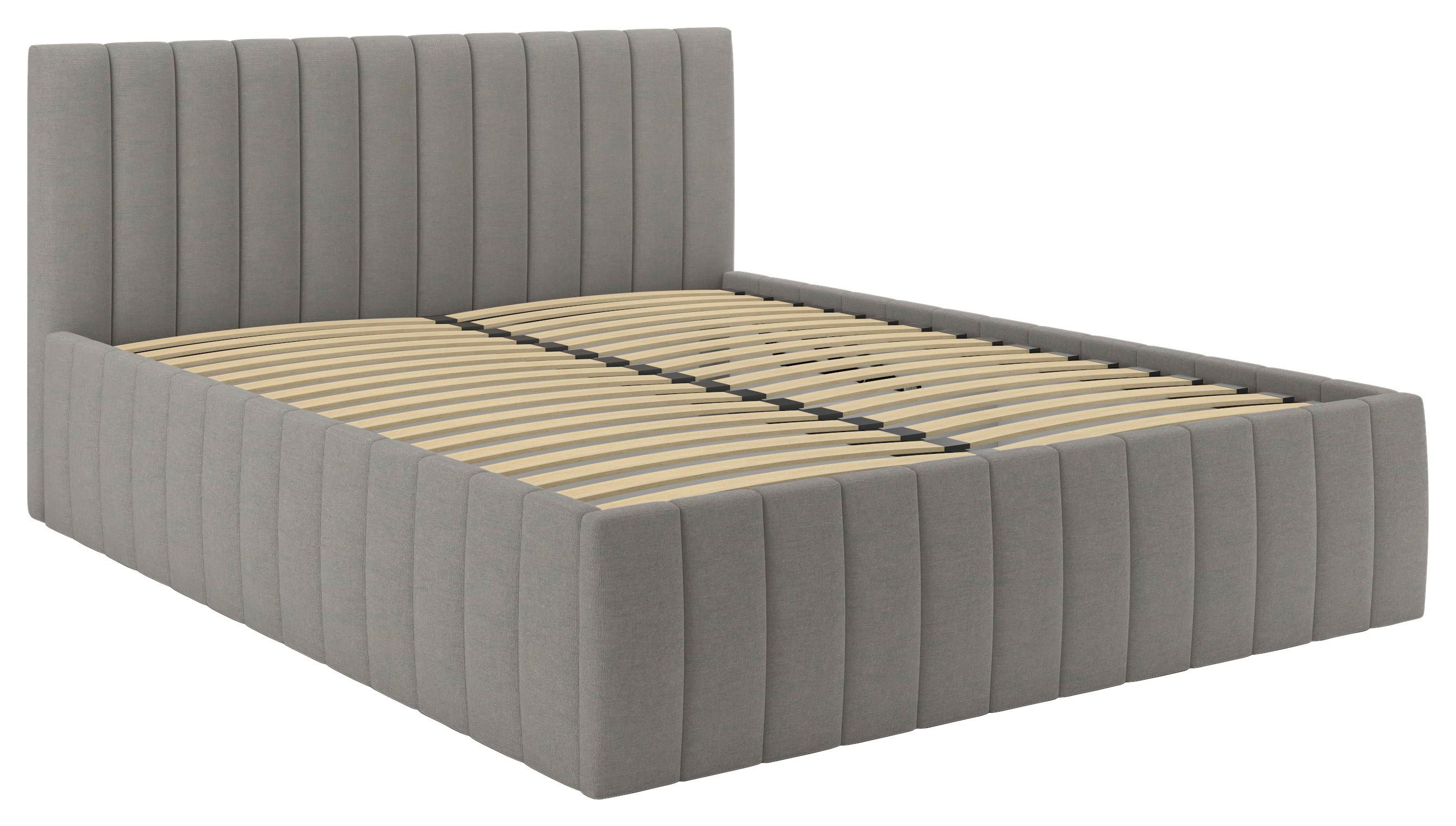 Čalúnená posteľ ORINOCO PL: 180/200 cm, tmavosivá - tmavosivá, Modern, kov/drevo (180/200cm) - Mömax