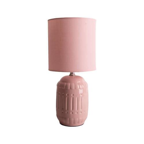 Tischlampe Altrosa 3188332 - Altrosa, Design, Keramik/Textil (30cm) - Näve