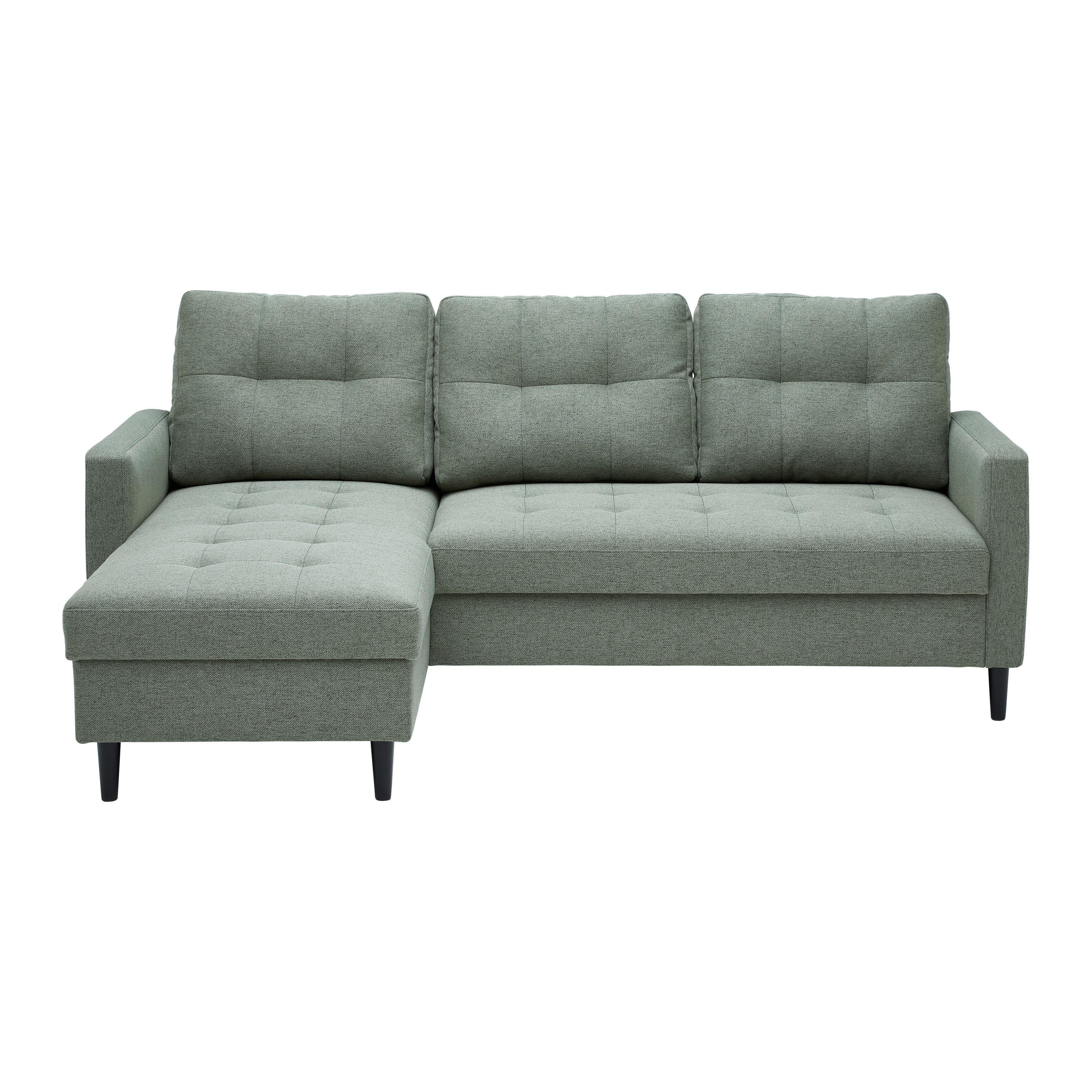 Sedací souprava BERGEN, oboustranná, mátově zelená - mátově zelená, Moderní, kov/dřevo (192/82/138cm) - Based