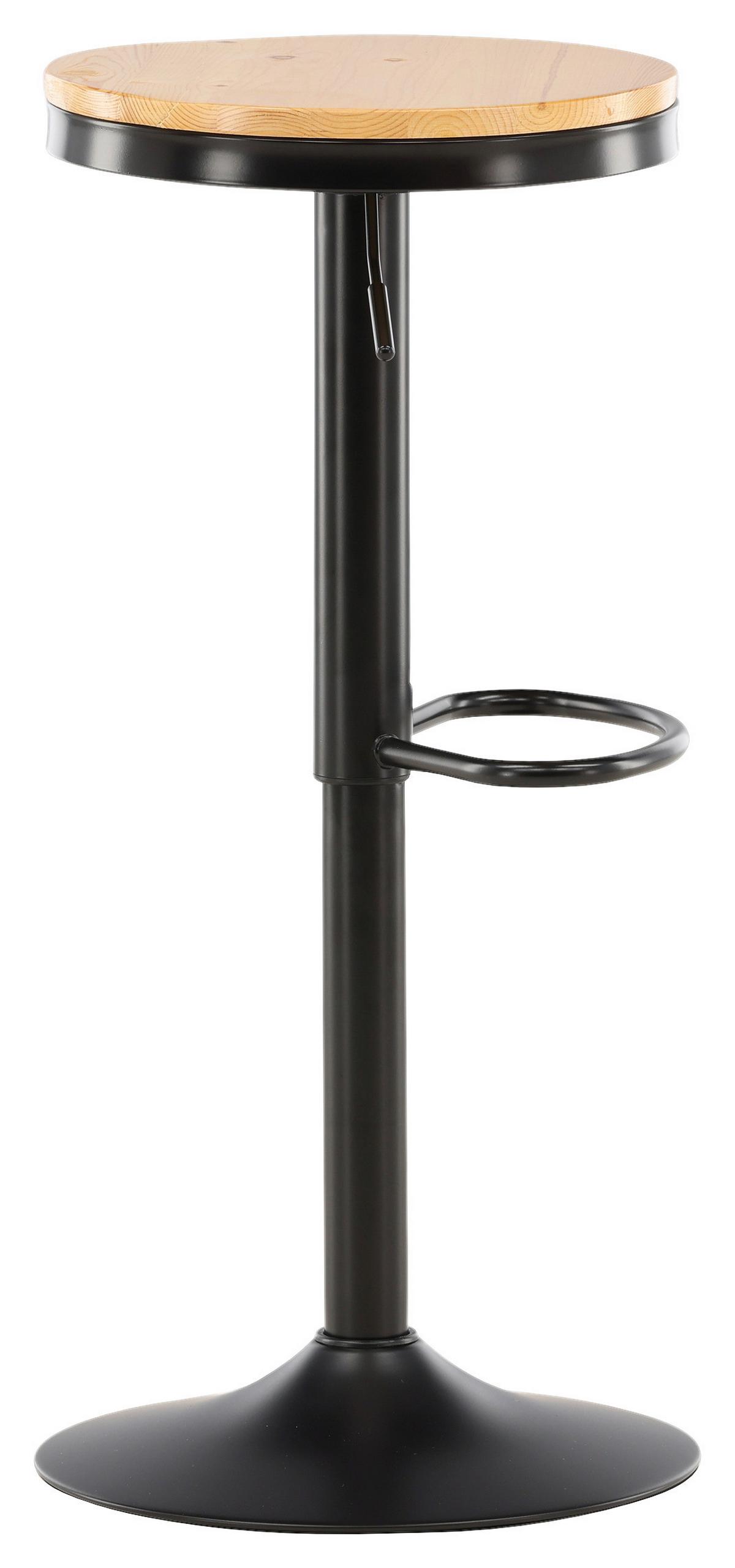 Barhocker-set Conway - Beige/Schwarz, Design, Holz/Metall (36.5/80/37cm) - Livetastic