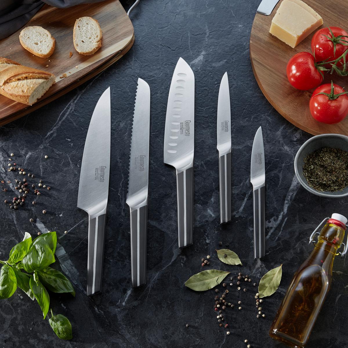 Multifunkčný nôž Profi Line, čepeľ: 12,5cm - farba ušľachtilej ocele, Konventionell, kov (24,8cm) - Gourmesto