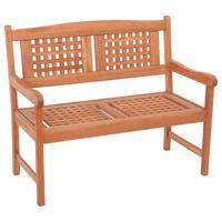 Gartenbank Echtholz 2-Sitzer Lima mit Rückenlehne - Naturfarben, Basics, Holz (108/90/58cm) - Gardenson