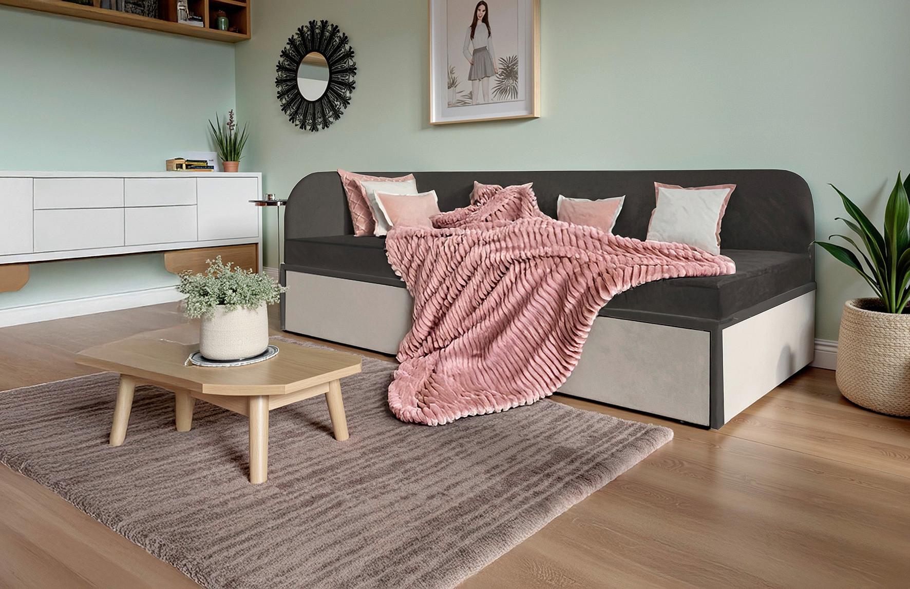 Polsterbett Calipso Schwarz Lf: 90x200 cm - Schwarz, MODERN, Textil (90/200cm) - Livetastic