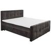 Boxbett Valetta 6 - Dunkelbraun/Schwarz, MODERN, Holzwerkstoff/Textil (160/200cm) - MID.YOU