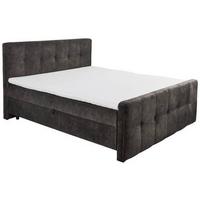 Boxbett Valetta 6 - Dunkelbraun/Schwarz, MODERN, Holzwerkstoff/Textil (180/200cm) - MID.YOU