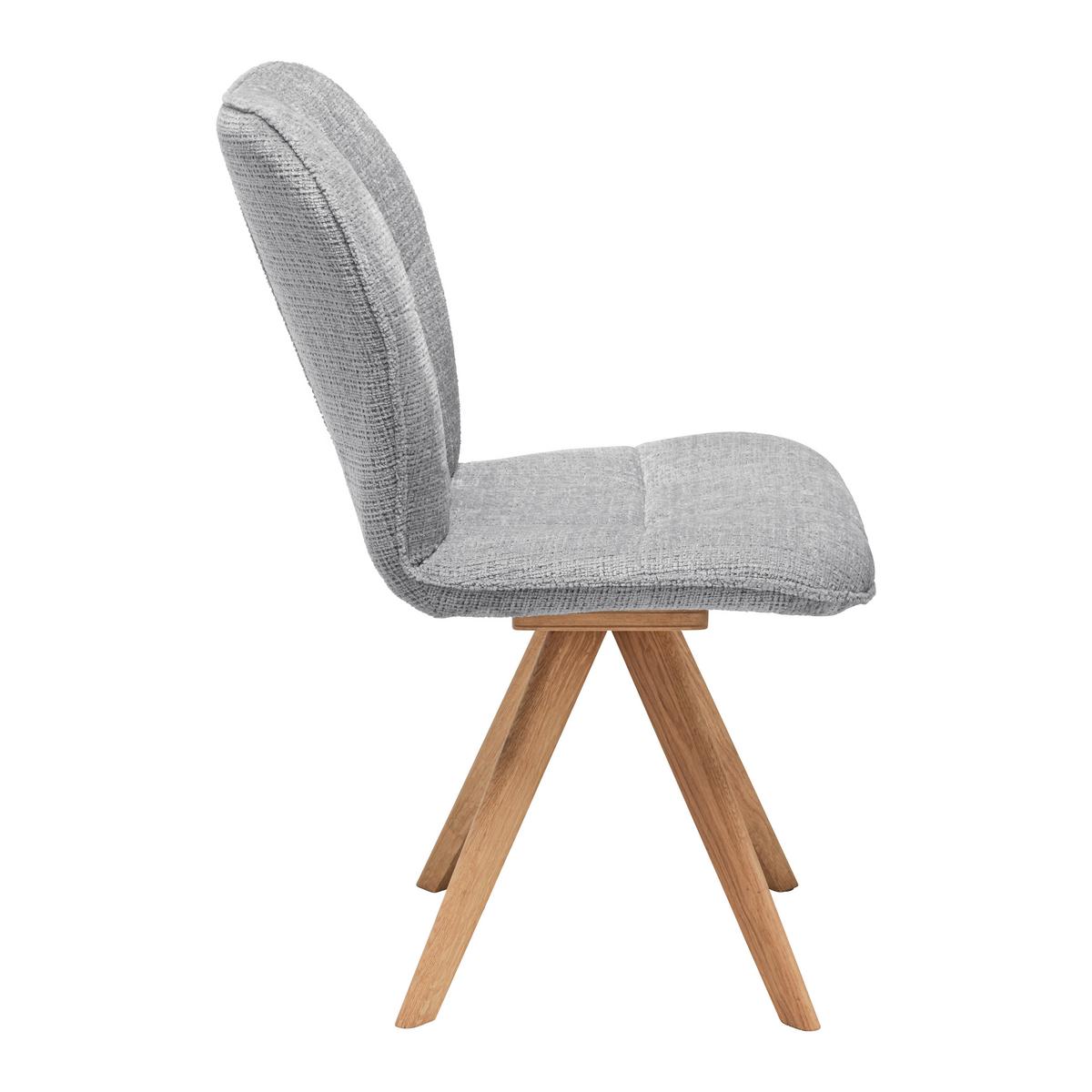 Židle Alba, dřevo dub - barvy dubu/světle šedá, Moderní, dřevo/textil (50/91/63cm) - Mömax