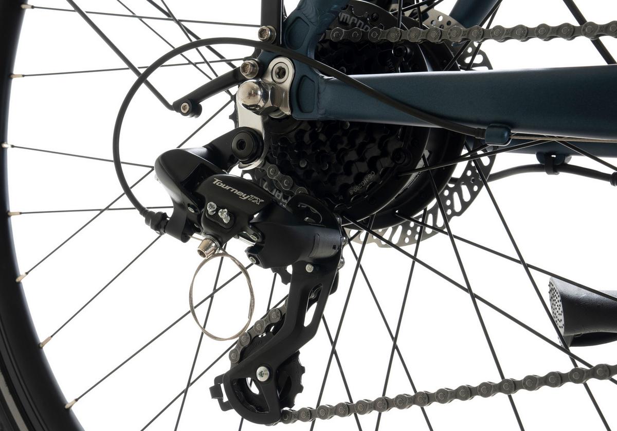 Elektrofahrrad Dunkelblau 24 Gänge - Dunkelblau, Basics, Metall (180/70/100cm)