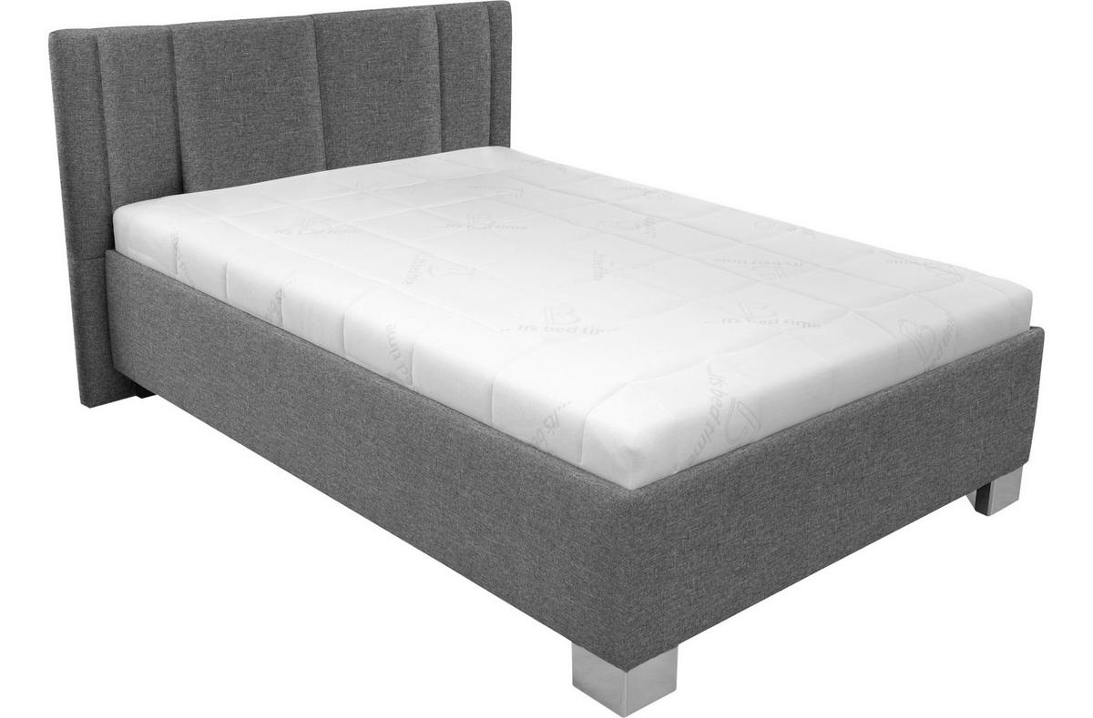 čalouněná postel STILO 120/200cm,šedá - šedá/bílá, dřevo/textil (120/200cm)