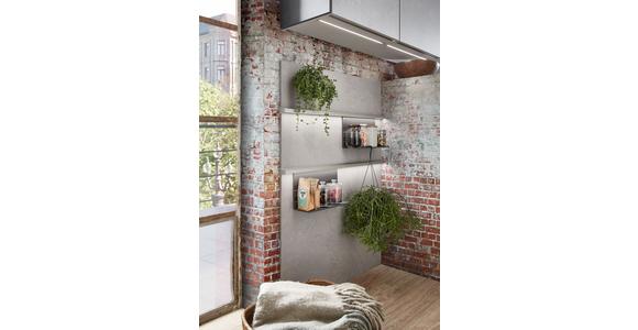 Einbauküche Ston Frei Planbar Modern, Grifflos - Eichefarben/Anthrazit, MODERN, Holzwerkstoff - Vertico