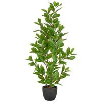 Kunstpflanze Epipremnum Kunststoff, Grün, H: 90 Cm - Schwarz/Braun, Basics, Kunststoff (90cm) - P & B