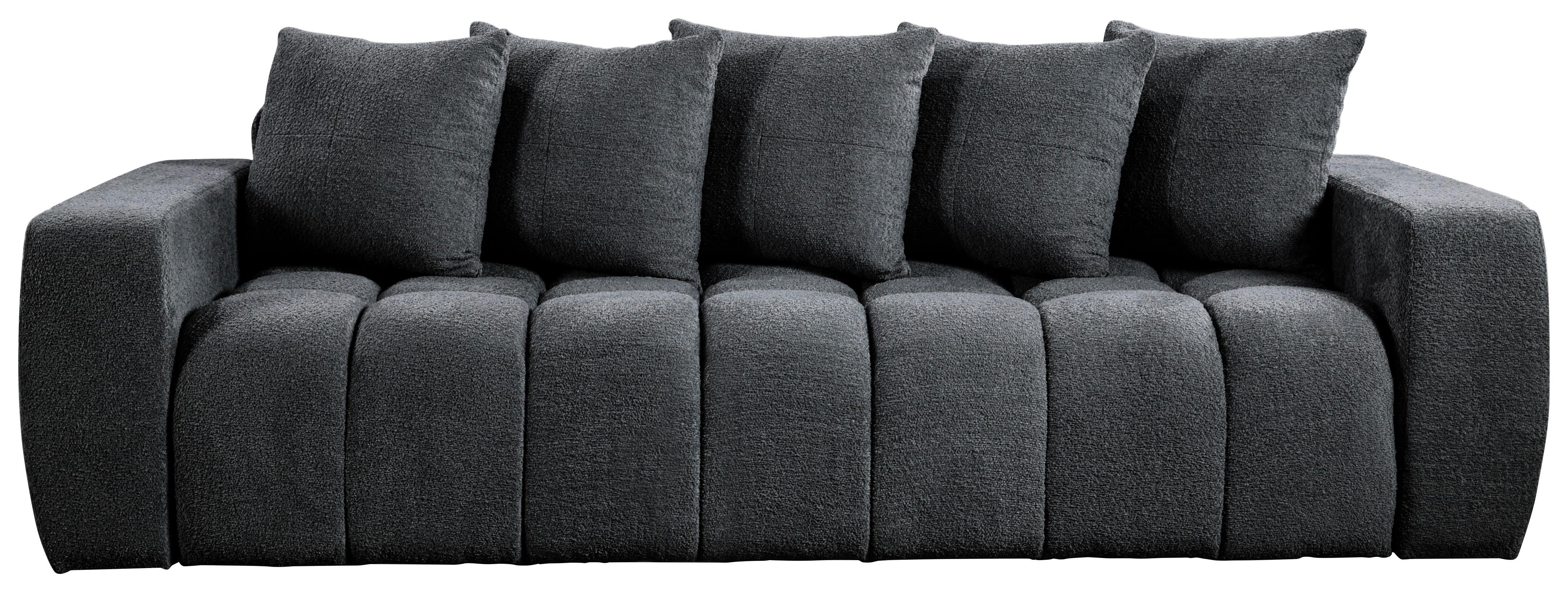 Schlafsofa Cloud Dunkelgrau B: 250 cm - Dunkelgrau/Schwarz, Basics, Textil (250/86/140cm) - Livetastic