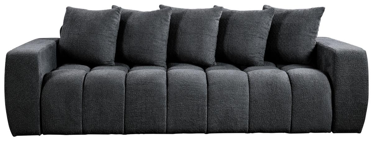 Schlafsofa Cloud Dunkelgrau B: 250 cm - Dunkelgrau/Schwarz, Basics, Textil (250/86/140cm) - Livetastic