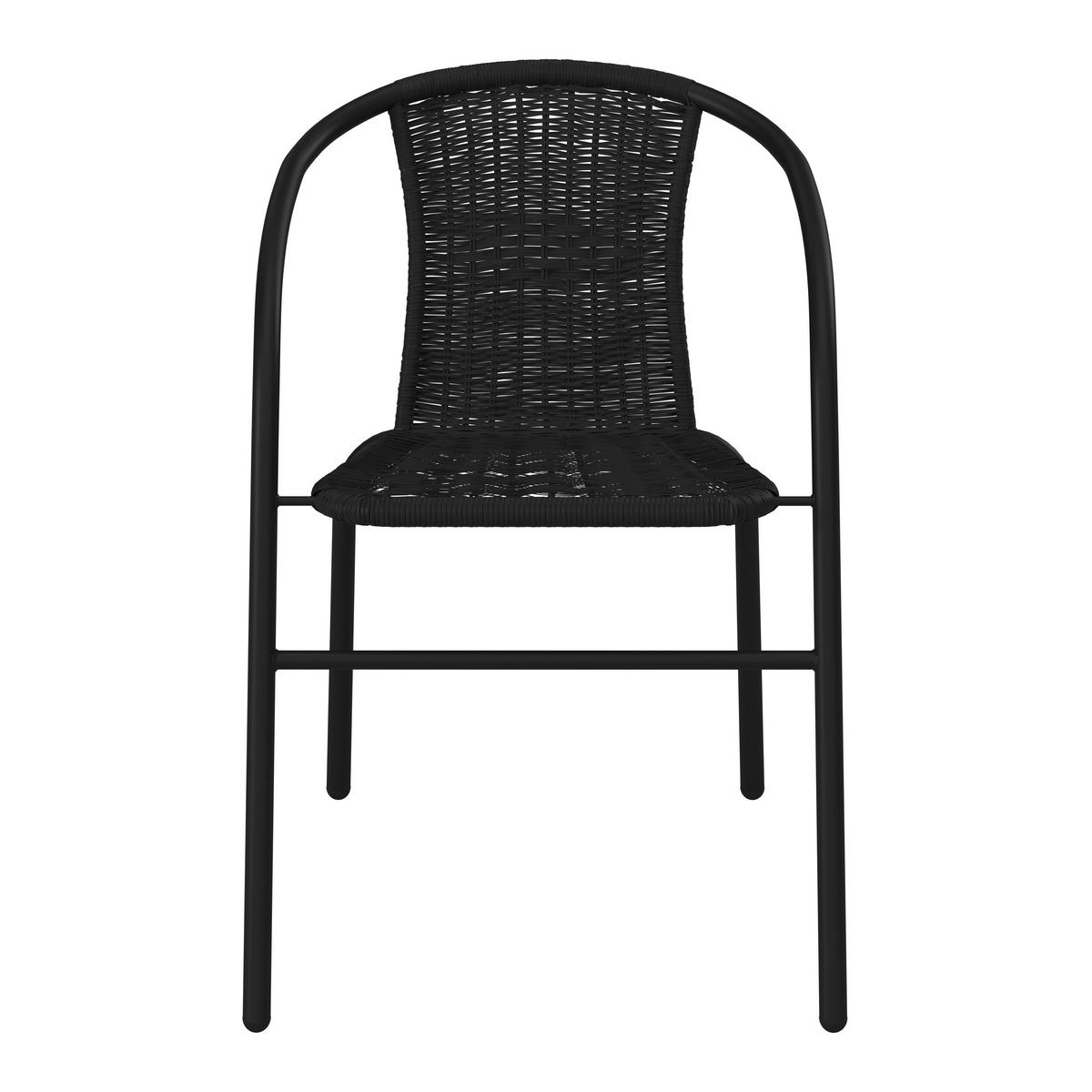 Balkonszett Mailand - fekete, Modern, műanyag/Üveg (60x52/70x72/60x60cm) - Luca Bessoni