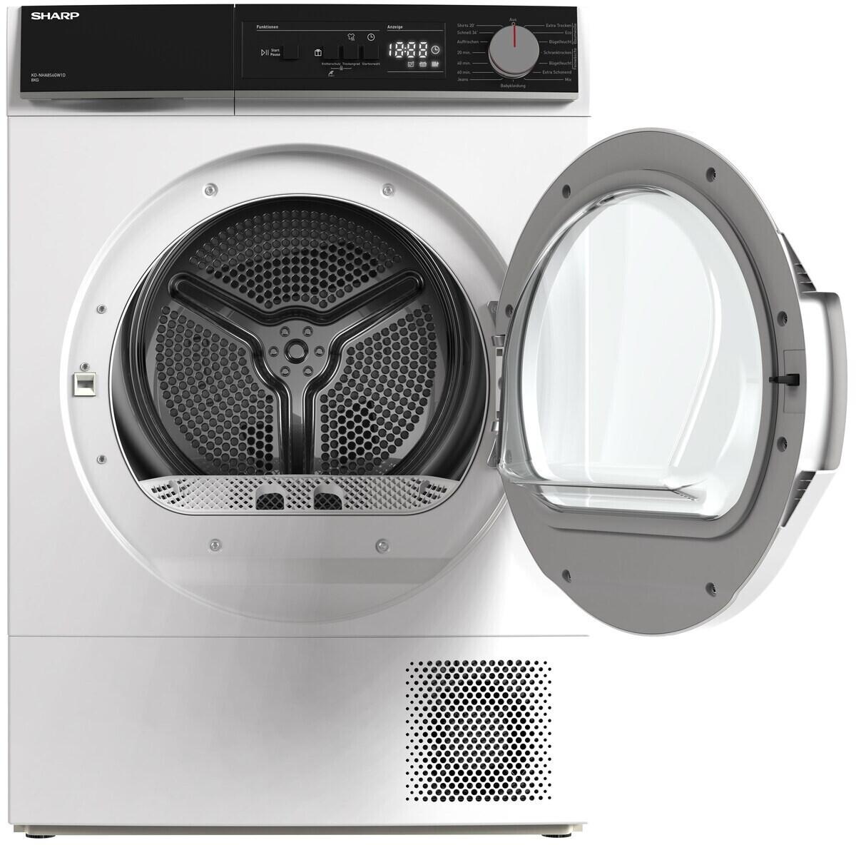 Wärmepumpentrockner Kd-Nha8s6 Gw1d-De, Füllmenge 8 Kg - Weiß, Basics, Kunststoff (59,6/84,5/60,9cm) - Sharp
