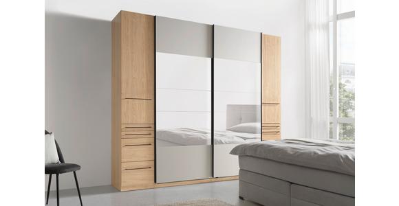 Schwebetürenschrank + Spiegel B: 274cm Ondega Eiche Dekor - Eichefarben, KONVENTIONELL, Holzwerkstoff (274/242,2/61cm) - Ondega
