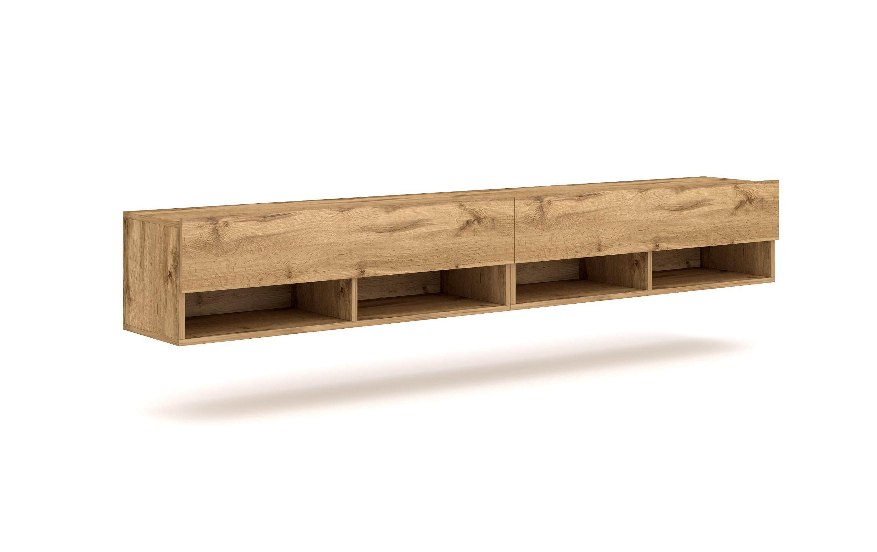 Lowboard TV Stand Derby 280 Eiche Wotan B: 280 cm - Eiche Wotan, Design, Holzwerkstoff/Kunststoff (280/31/33cm) - MID.YOU