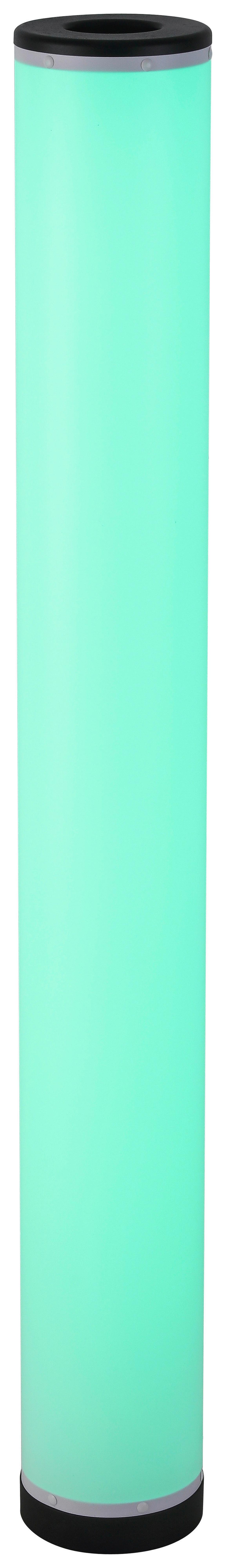 Led-stehlampe Demi Dimmbar, Schwarz/weiß Mit Farbwechsler - Transparent/Schwarz, MODERN, Kunststoff (13/104cm) - Luca Bessoni