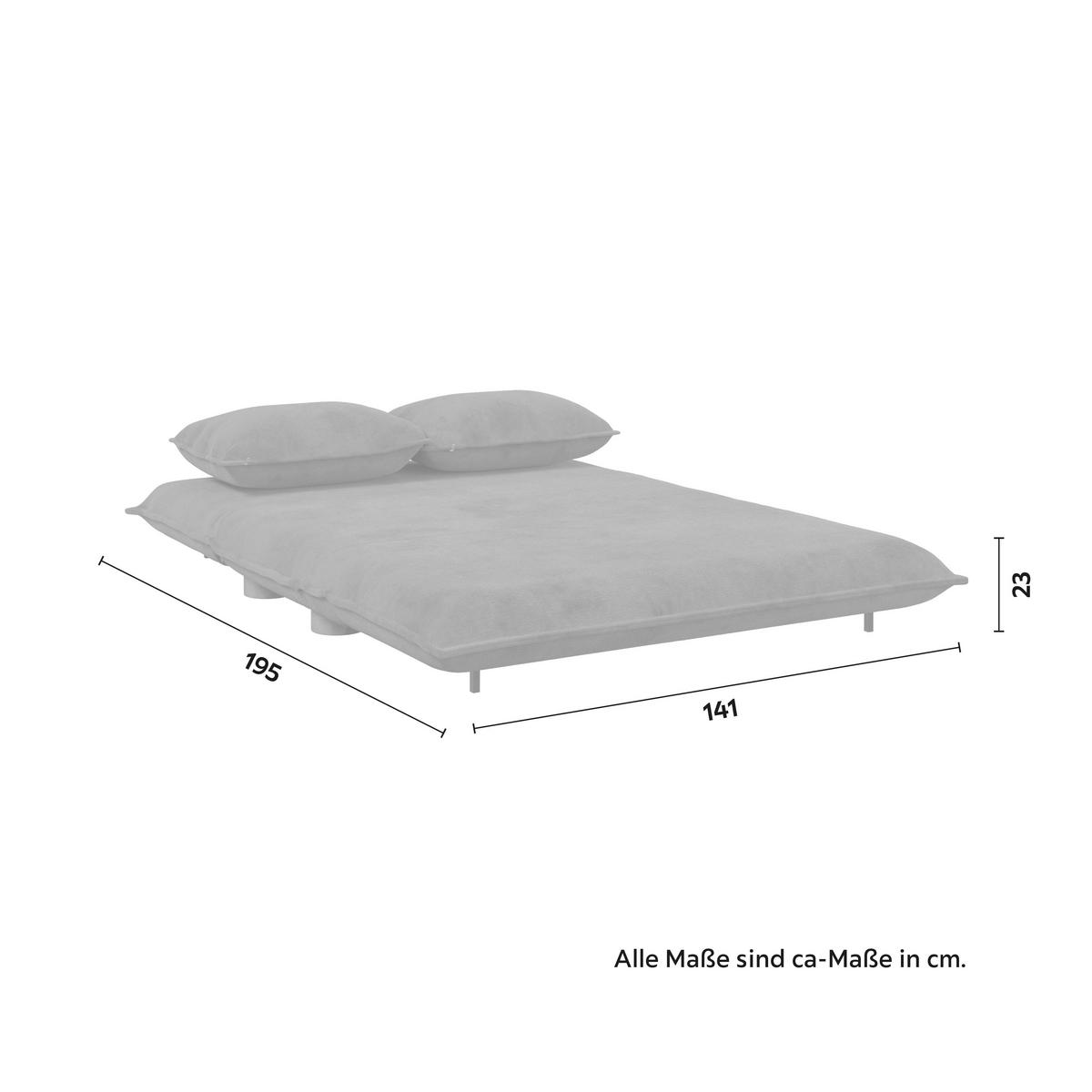 Rozkladacia pohovka BELLA, tmavosivá, max. 240 kg - prírodná farba/tmavosivá, Modern, kov/drevo (141/77/85cm) - Bessagi Home
