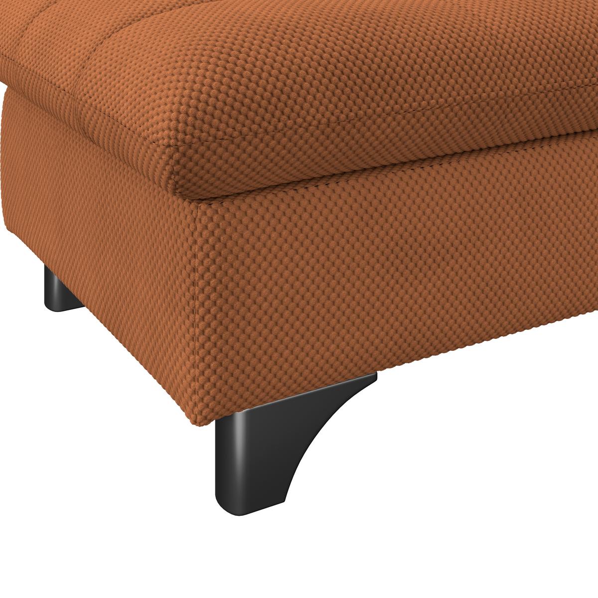 Hocker Gemini Terracotta, B: 108cm - Chromfarben/Terracotta, KONVENTIONELL, Textil (108/46/108cm)