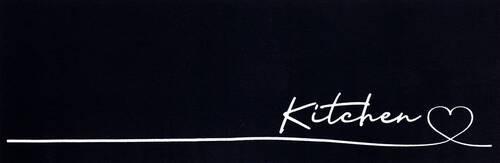 Teppich Läufer Küche Schwarz Amy 50x150 Cm - Schwarz, Basics, Kunststoff (50/150cm) - Ondega