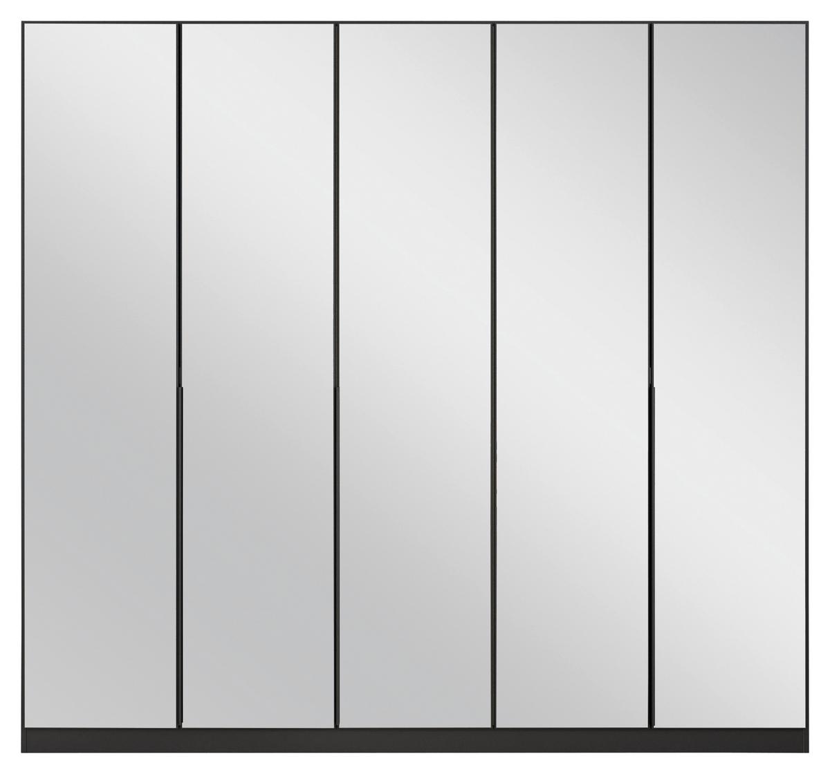 Drehtürenschrank Skyla Grau/glas B: 226 Cm - Grau, MODERN, Holzwerkstoff (226/210/54cm) - Rauch Möbel