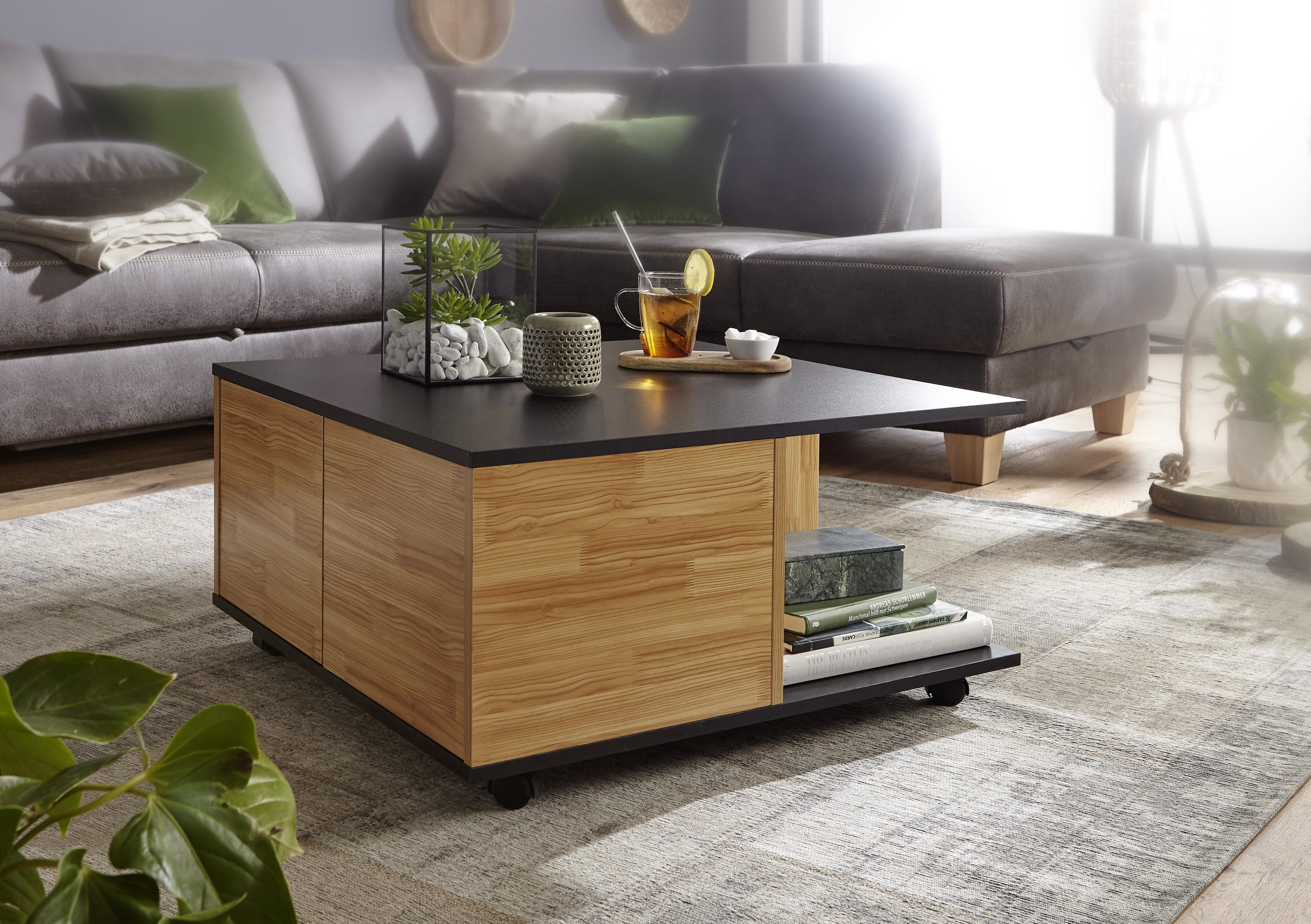 Couchtisch mit Laden in Anthrazit