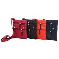 Schultertasche Tobi Versch. Farben Verstellbarer Gurt - Blau/Bordeaux, Basics, Kunststoff (18/14/2cm)