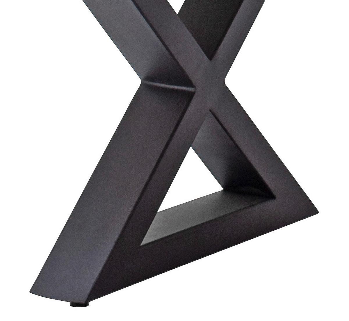 Couchtisch Holz mit Massiver Tischplatte Cartagena, Akazie - Anthrazit/Walnussfarben, MODERN, Holz/Metall (75/45/75cm)