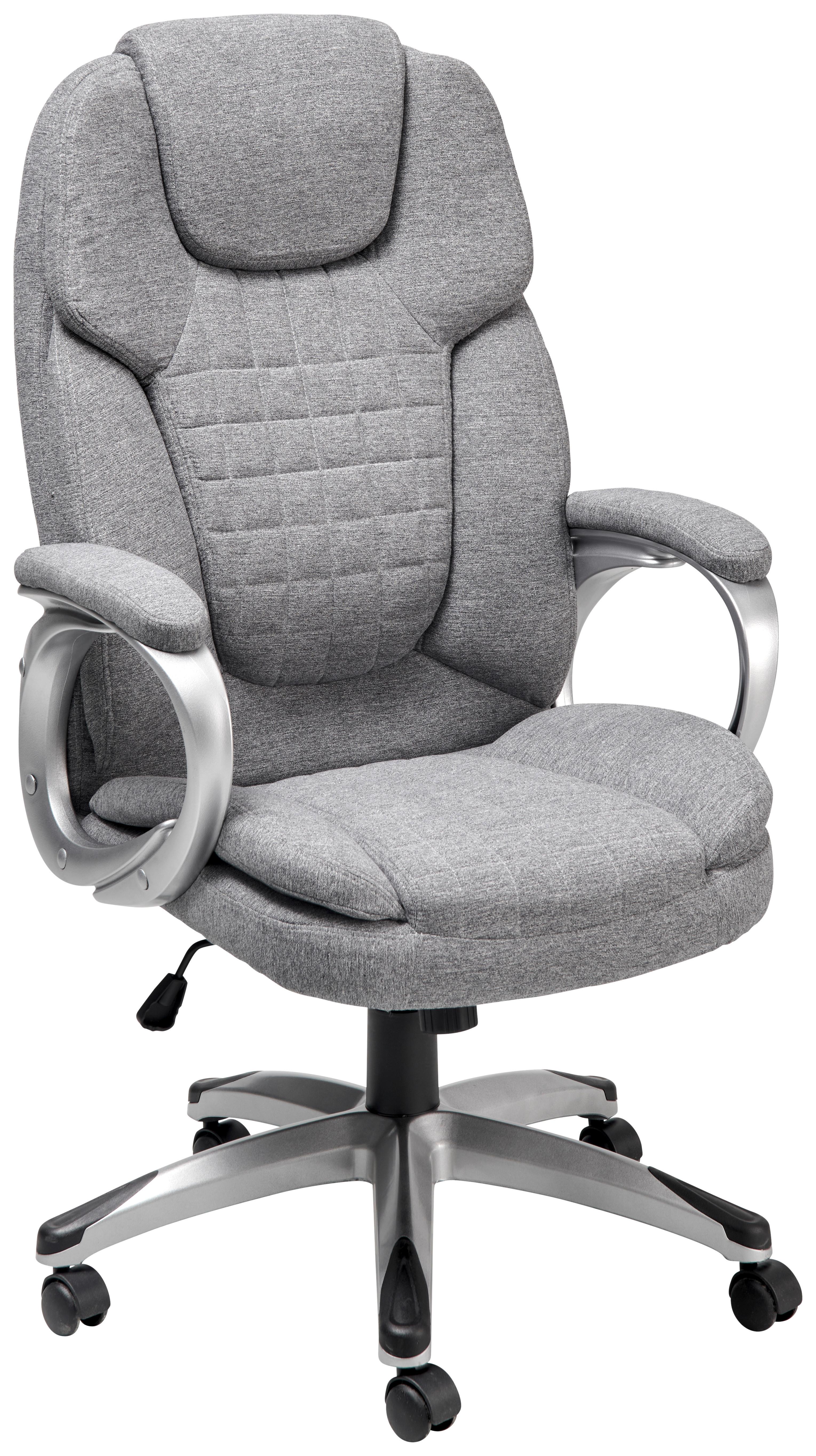 Drehstuhl Orleans - Silberfarben/Hellgrau, LIFESTYLE, Kunststoff/Textil (61/109-119/71cm) - MID.YOU