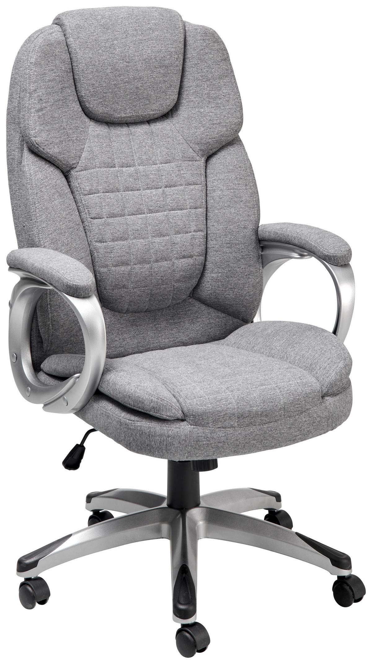 Drehstuhl Orleans - Silberfarben/Hellgrau, LIFESTYLE, Kunststoff/Textil (61/109-119/71cm) - MID.YOU