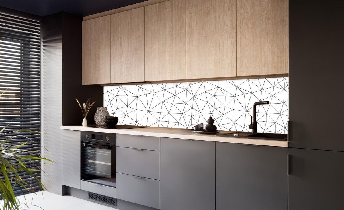 Nischenverkleidung M222sg - Schwarz/Weiß, MODERN, Kunststoff (220/56/0,6cm) - Fani