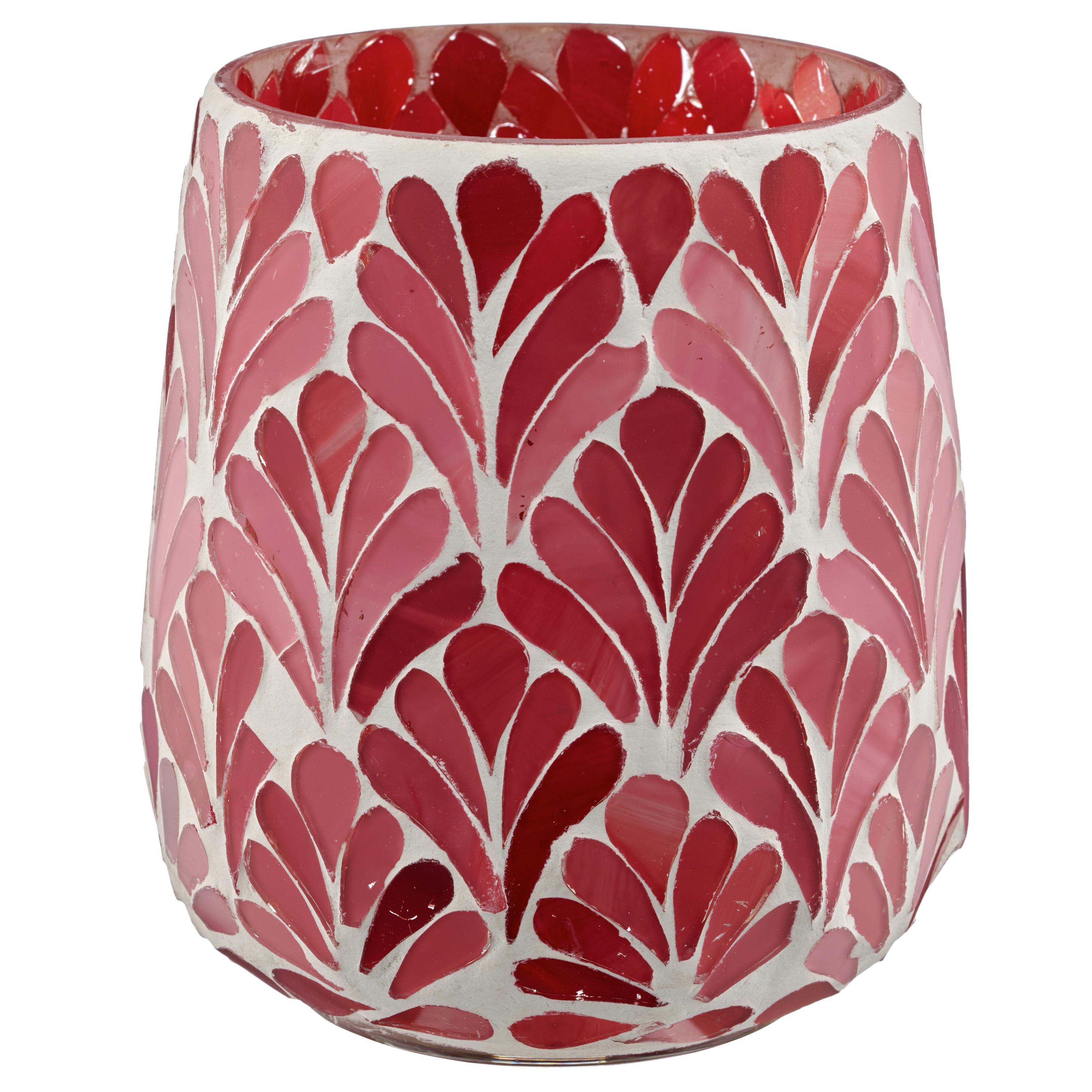 TEELICHTHALTER CAROLINE - Rot, Basics, Glas (11/12/11cm)