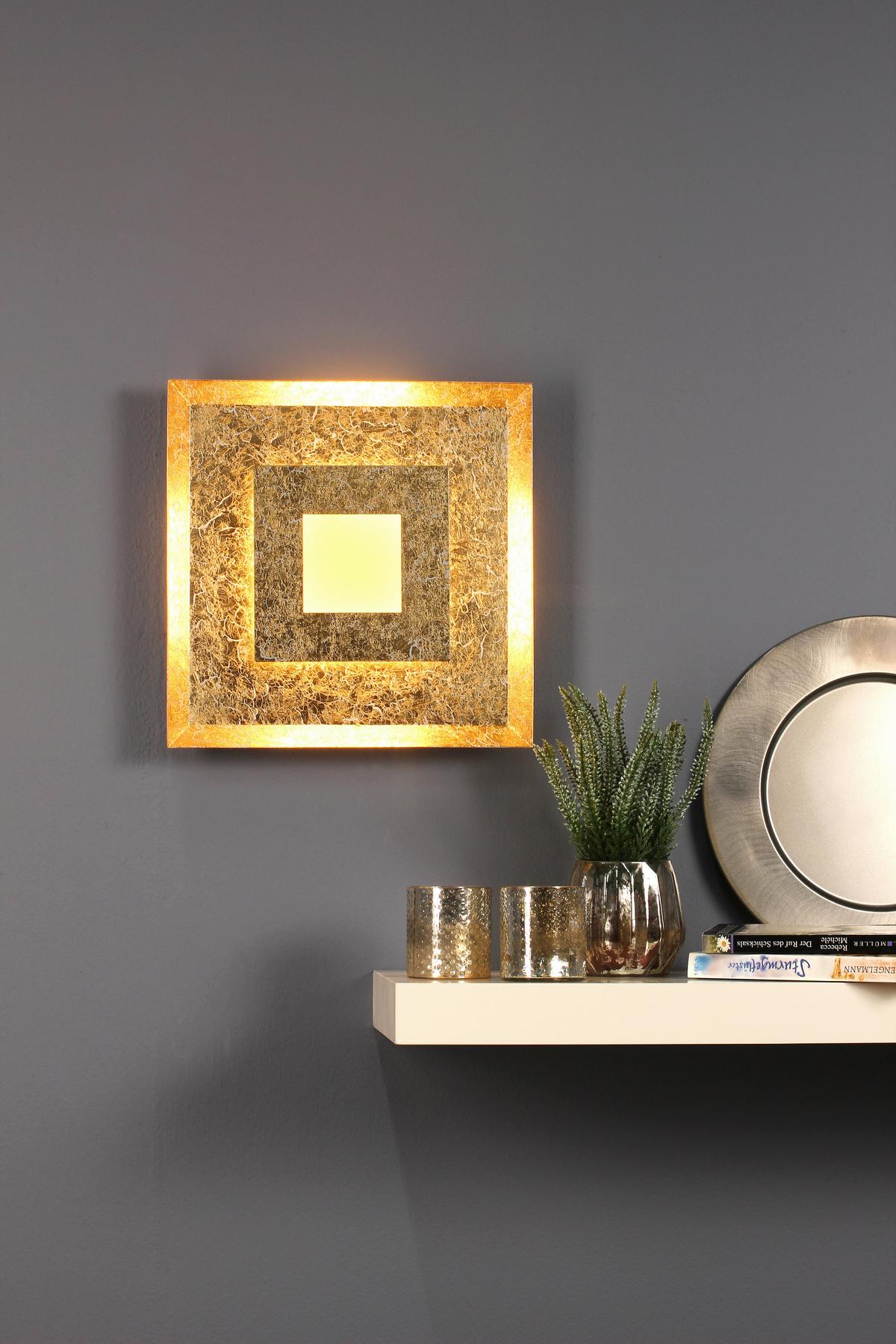 LED-Wandleuchte 9021 S Go Window - Goldfarben, Basics, Metall (32/5,5/32cm)