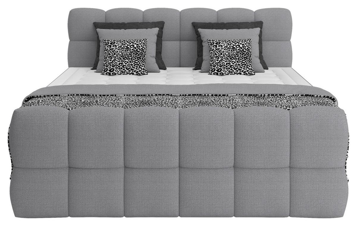 BOXSPRINGBETT inkl. Bettkasten 180x200 - Schwarz/Grau, Trend, Holz/Holzwerkstoff (180/200cm) - Sembella