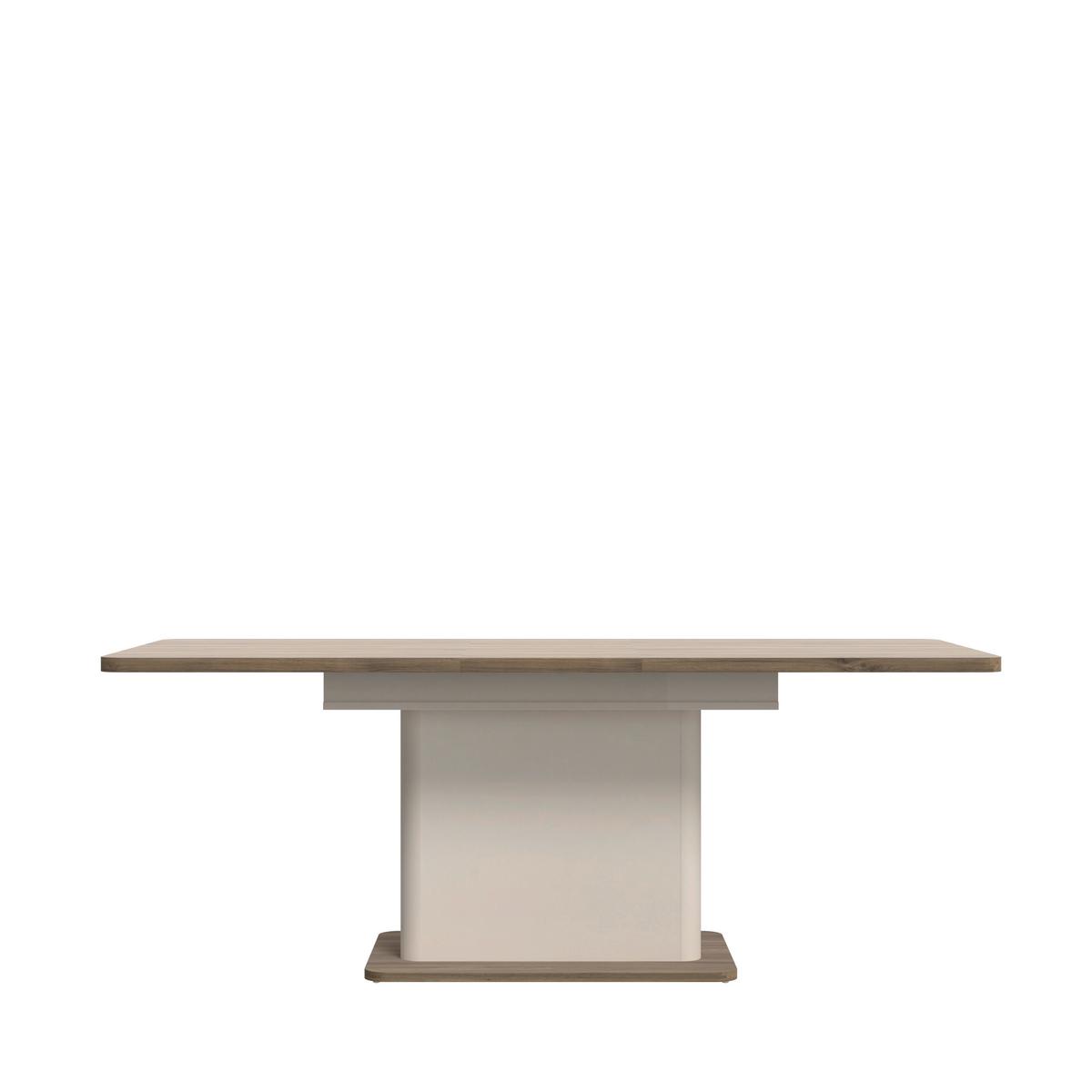 Jedálenský stôl 160-200 cm - piesková/farba duba, Modern, kompozitné drevo (160-200/75,4/90cm)