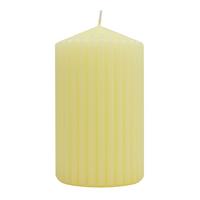 VÁLCOVÁ SVÍČKA LIONA - žlutá, parafín (7/12cm) - Mömax