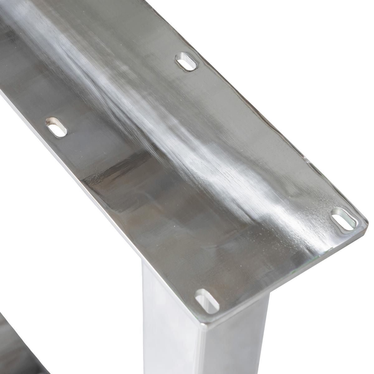 TISCHGESTELL Tablo Chromfarben B: 79cm - Chromfarben, MODERN, Metall (79/72/10cm) - Livetastic