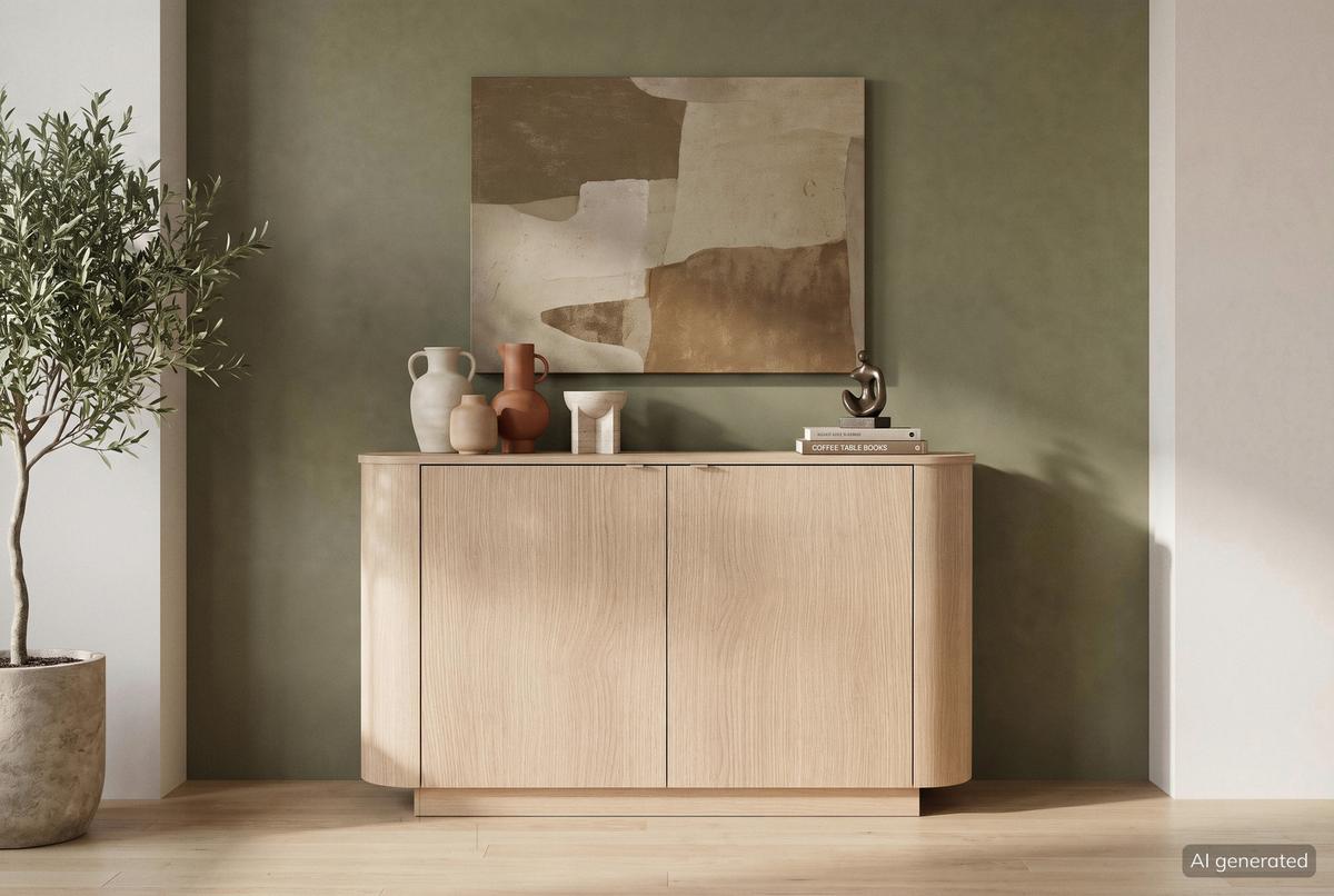 Sideboard Adriatico Eichefarben B: 131 cm - Eichefarben, Design, Holzwerkstoff (131/76/43cm) - MID.YOU