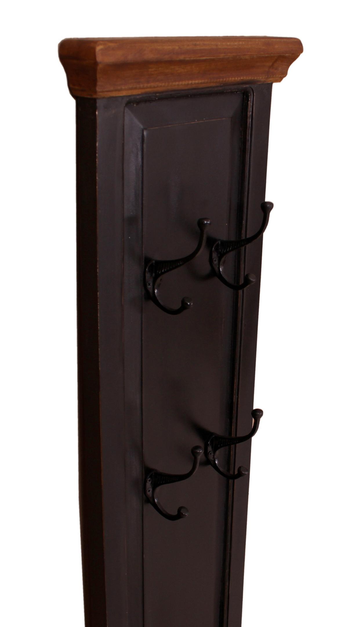 GARDEROBENPANEEL Honig/Schwarz B: 35cm - Schwarz/Honig, Design, Holz/Holzwerkstoff (35/110/8cm) - MID.YOU