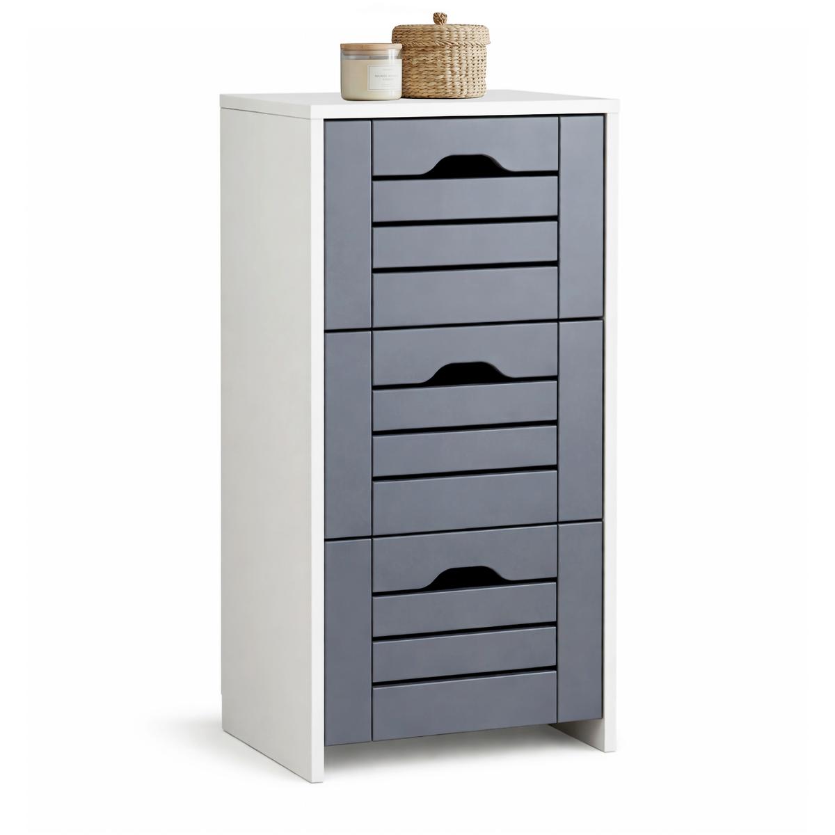 MIDISCHRANK Flonali Weiß/Anthrazit B: 38cm - Anthrazit/Weiß, Trend, Holzwerkstoff (38/76/28cm) - MID.YOU