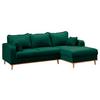Ecksofa Beata Grün S: 230x150 cm - Wengefarben/Grün, Design, Textil (230/150cm) - Livetastic