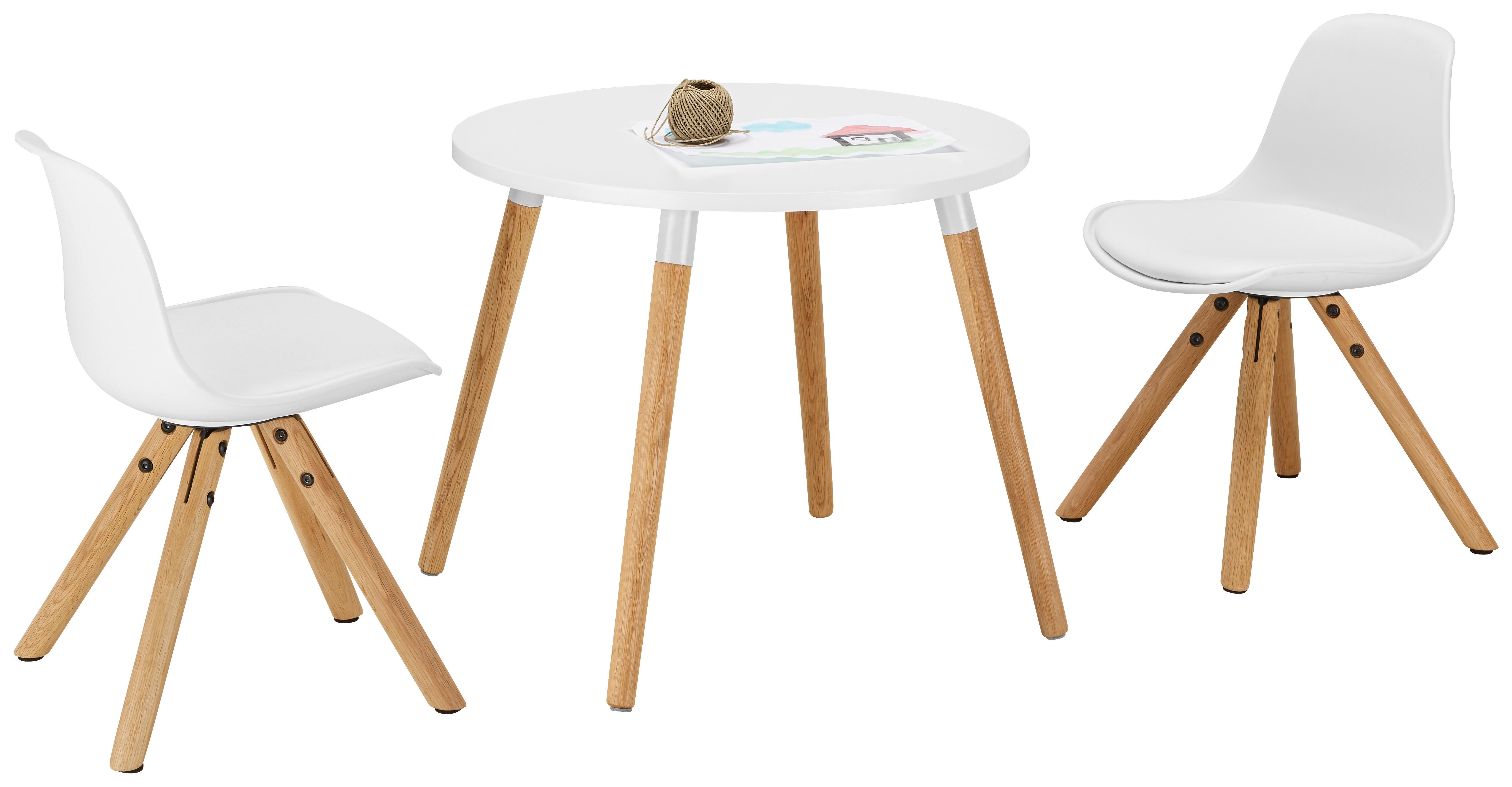 DĚTSKÝ STŮL CHILD - bílá/barvy dubu, Moderní, dřevo/kompozitní dřevo (60/46/60cm) - Zandiara
