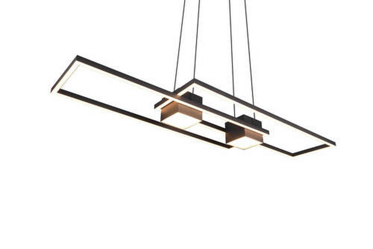 LED-Hängeleuchte 347710432 Albany - Schwarz/Alufarben, Design, Metall (100/28/150cm) - Trio Leuchten