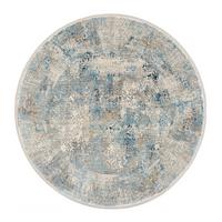 Webteppich Multicolor Naturfaser Avignon Ø 240 cm - Blau/Grau, Design, Textil (240cm) - Dieter Knoll