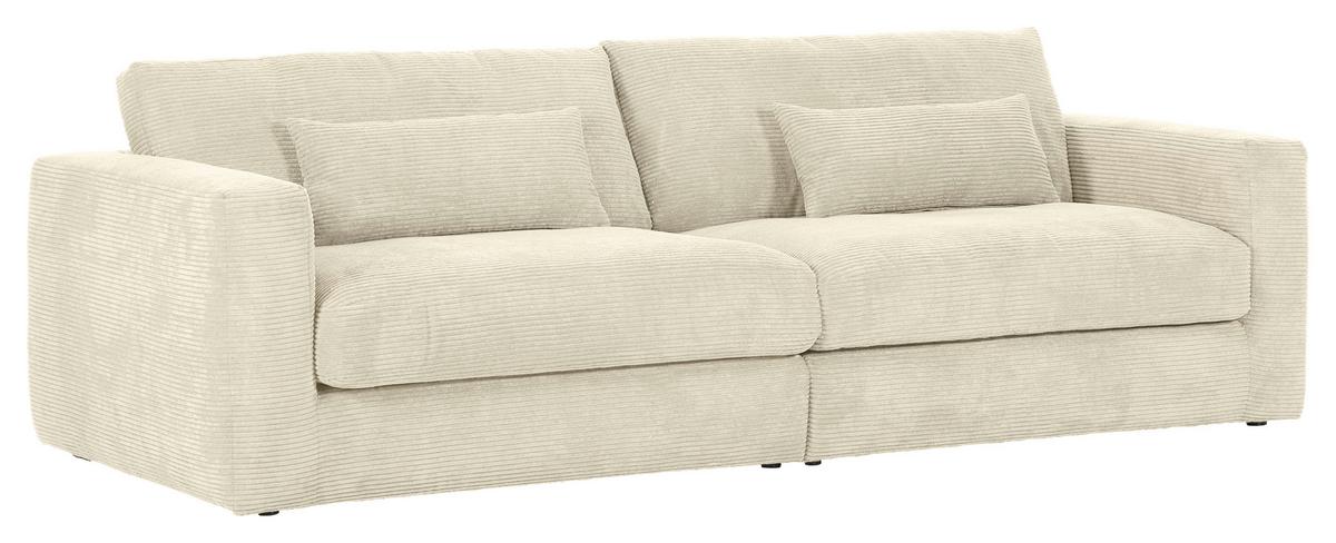 Bigsofa Manolis Beige B: 260 Cm - Schwarz/Naturfarben, KONVENTIONELL, Textil (260/66/115cm) - MID.YOU