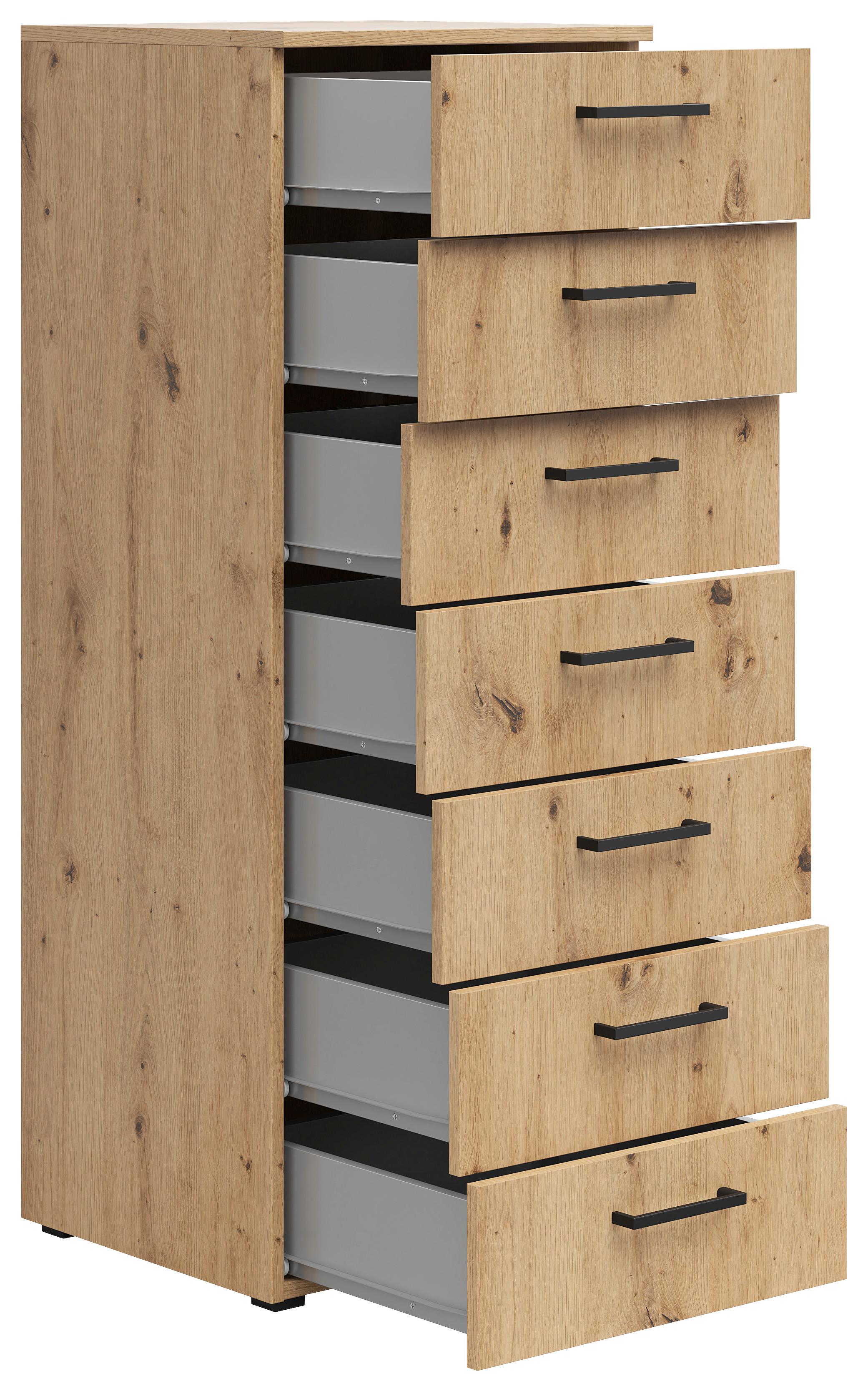 KOMODA Multistauraum - čierna/antracitová, Modern, kompozitné drevo/plast (45/115/40cm)