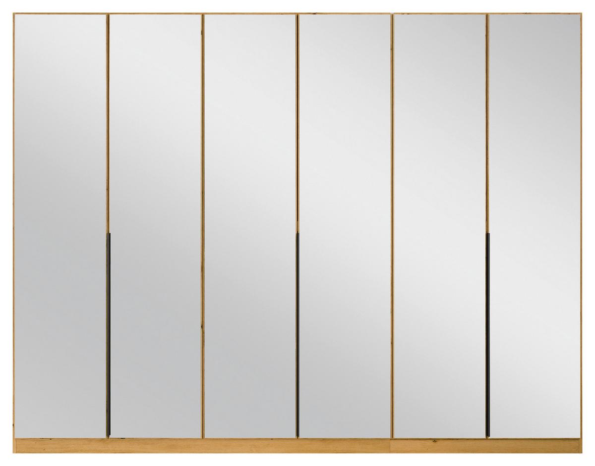 Drehtürenschrank Skyla Eiche Artisan/Glas B: 271 cm - Eiche Artisan, MODERN, Holzwerkstoff (271/210/54cm) - Rauch Möbel